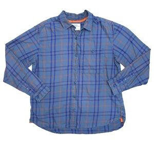 REI Co-op Northerwoods Plaid Button Down Shirt Medium Lightweight Twill Outdoor